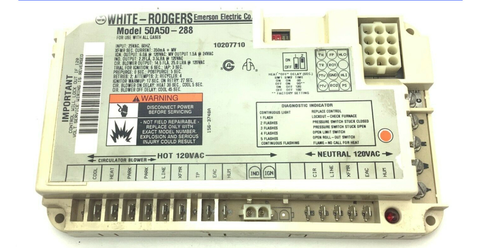 OEM White Rodgers 50A50-288 Ignition Control Board 10207706
