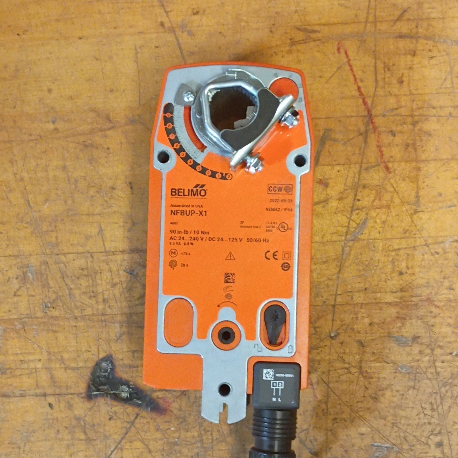 Belimo NFBUP-X1 Damper Actuator HVAC Corded Electric AC 24-240V/DC 24-125V