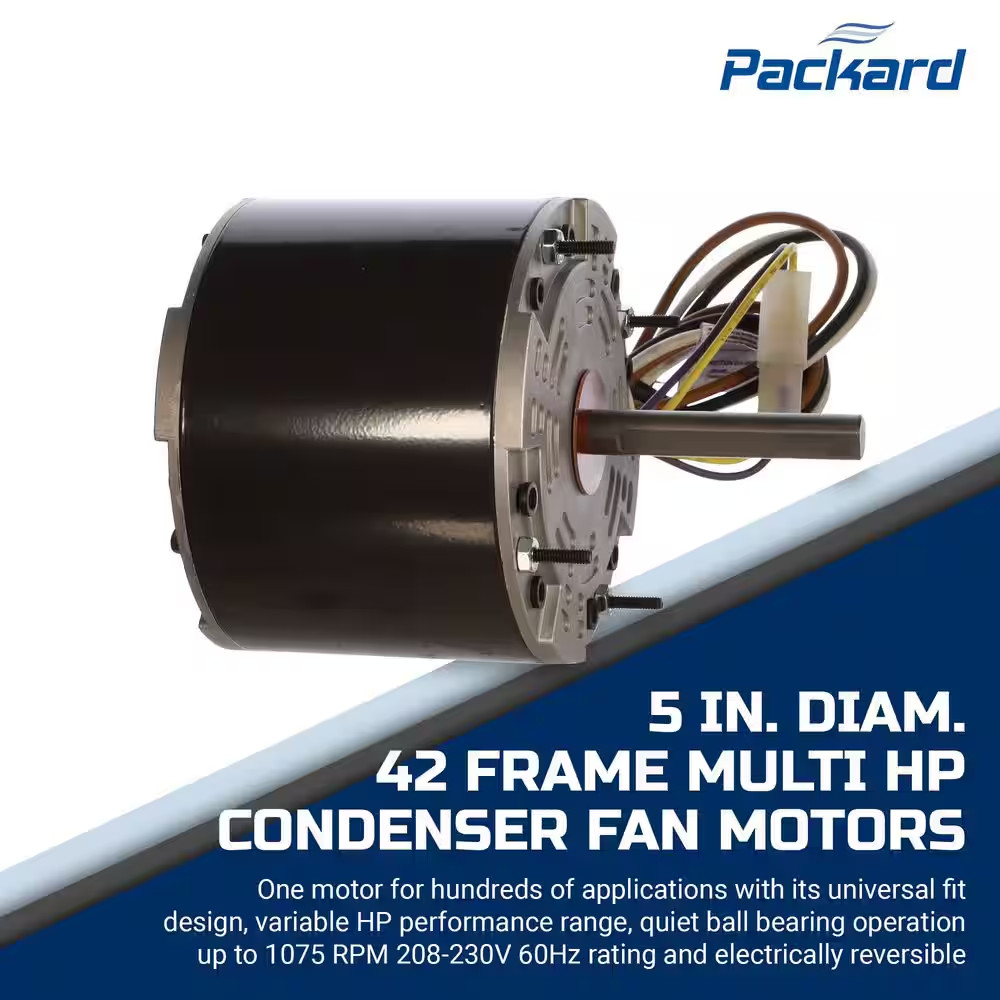 42-Frame Multi-Fit 1/4-1/6HP 1075 RPM Condenser Fan Motor 208-Volt-230-Volt-60Hz