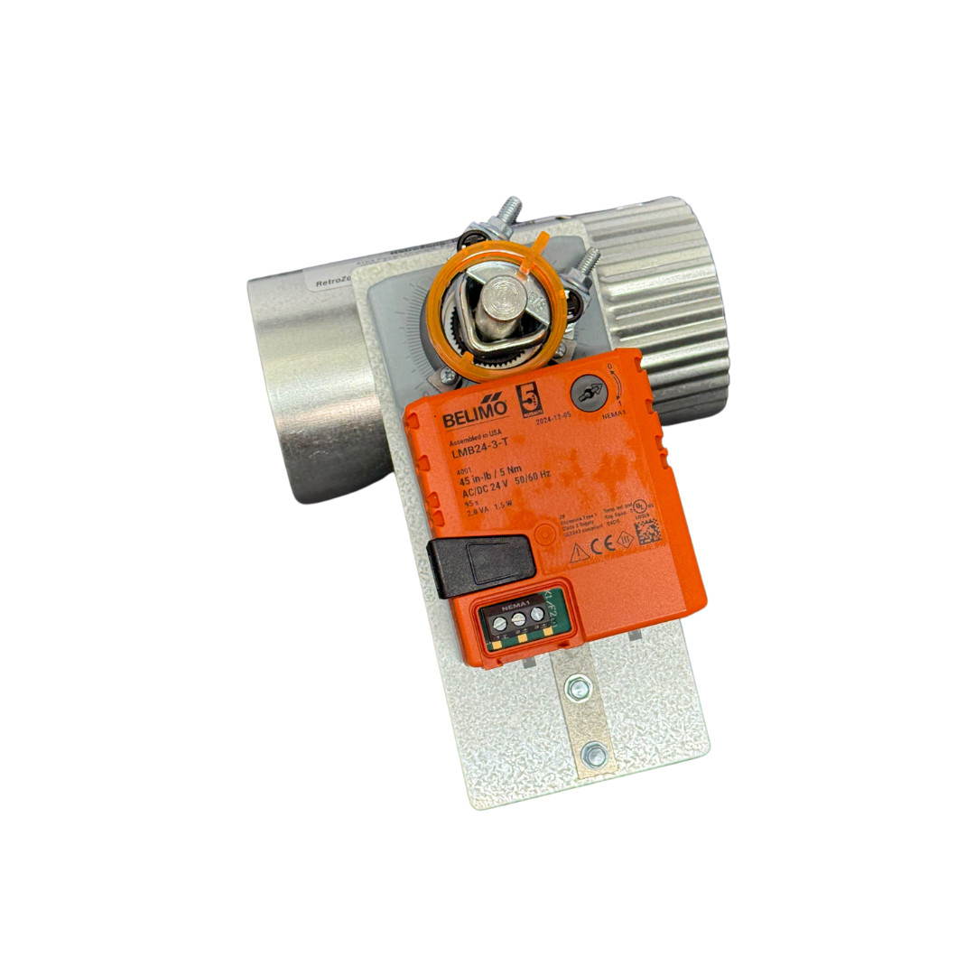 SD 3″ Belimo 3 wire Motorized 24v round zone control damper
