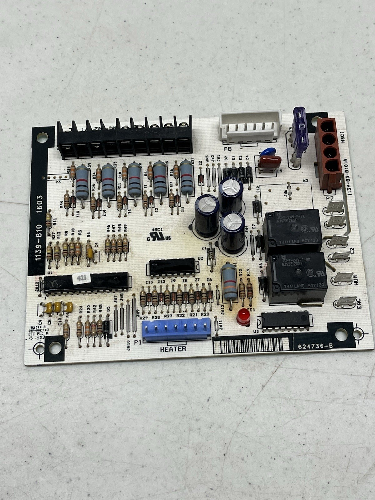 Nordyne Furnace Control Board 624736-B 1139-810 Untested 30 Day Warranty!!