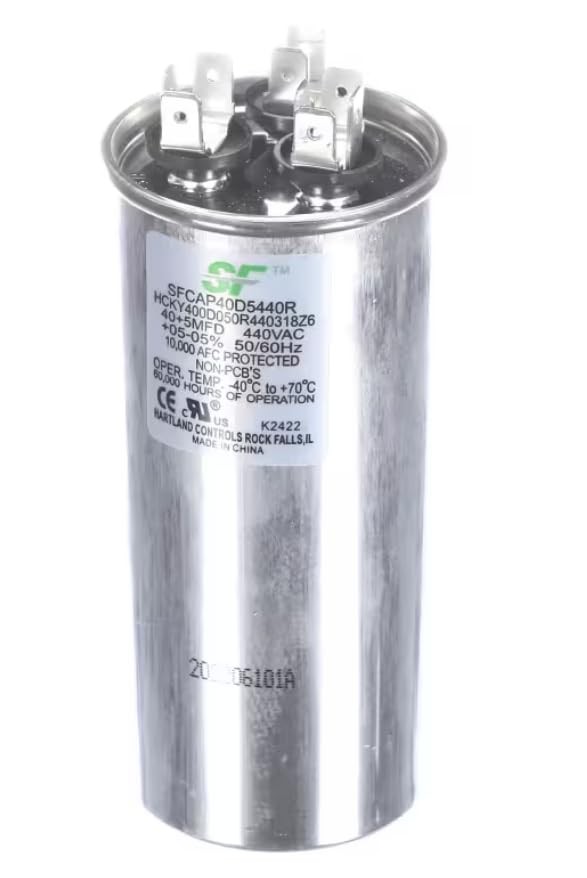 Fits Trane SF™ K2422 Hartland Controls Made in China Capacitor, Run, 40+5MFD