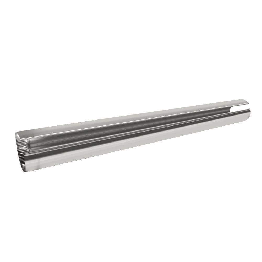 Master Flow 8 in Round Metal Duct Pipe 5 ft Galvanized Steel HVAC Vent 30 Gauge
