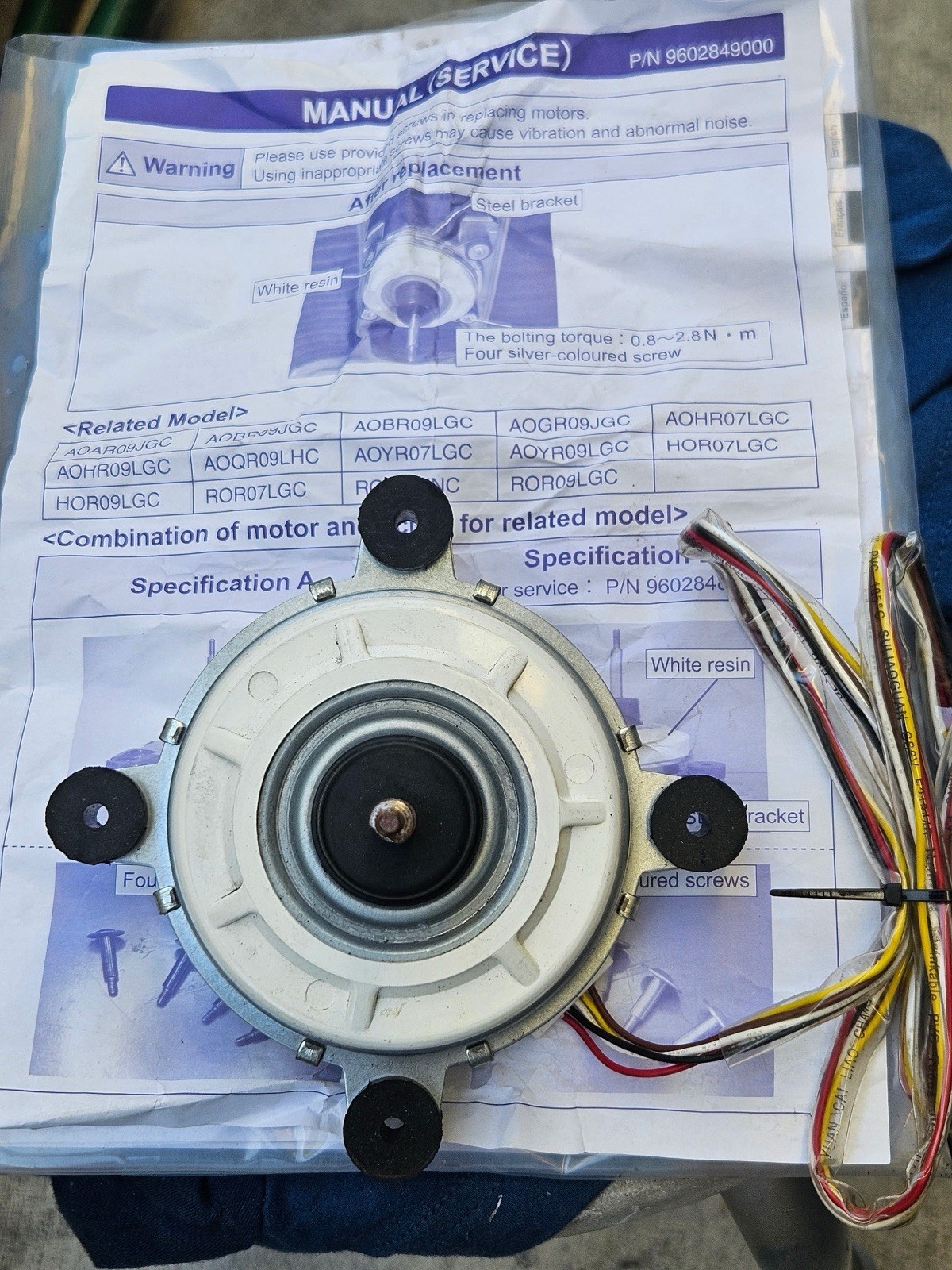 Fujitsu indoor outdoor Fan Motor OEM MFE-28TVL