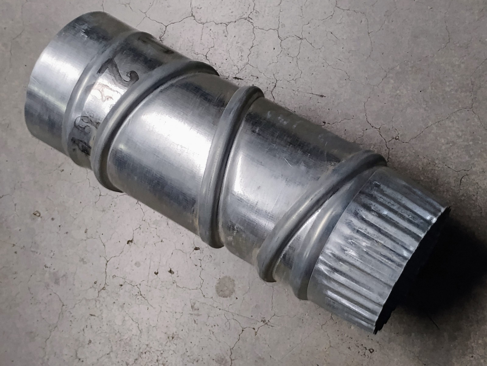 3″ Round Adjustable Duct 90 Degree Elbow, 3 In Vent Dia, Galvanized Steel, HVAC