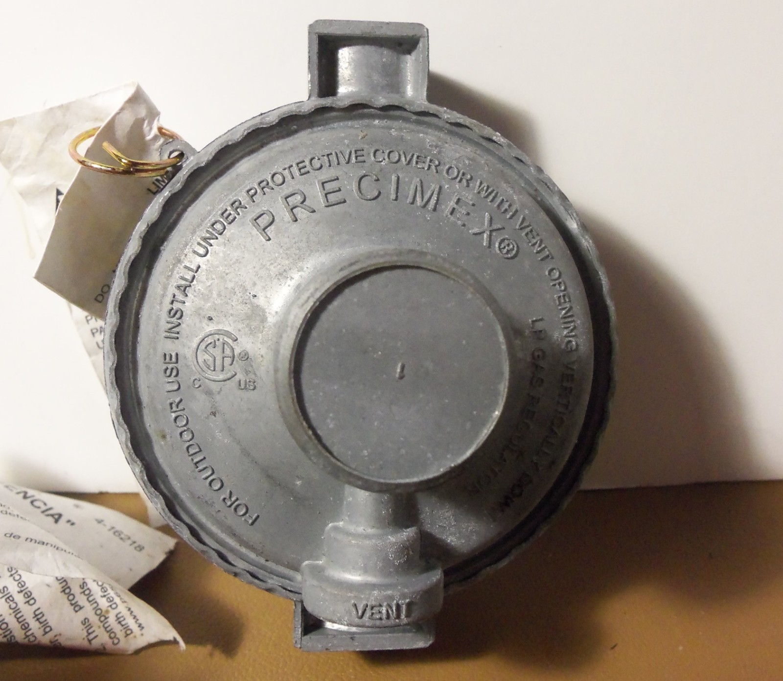 Lot 6–PRECIMEX MOD 3001 Aluminum Gas Regulator NPT Connection Mexico Silver LP