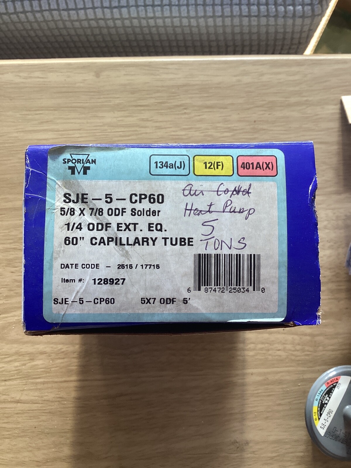 SPORLAN SJE-5-CP60 Expansion Valve 5/8 X 7/8 ODF SOLDER