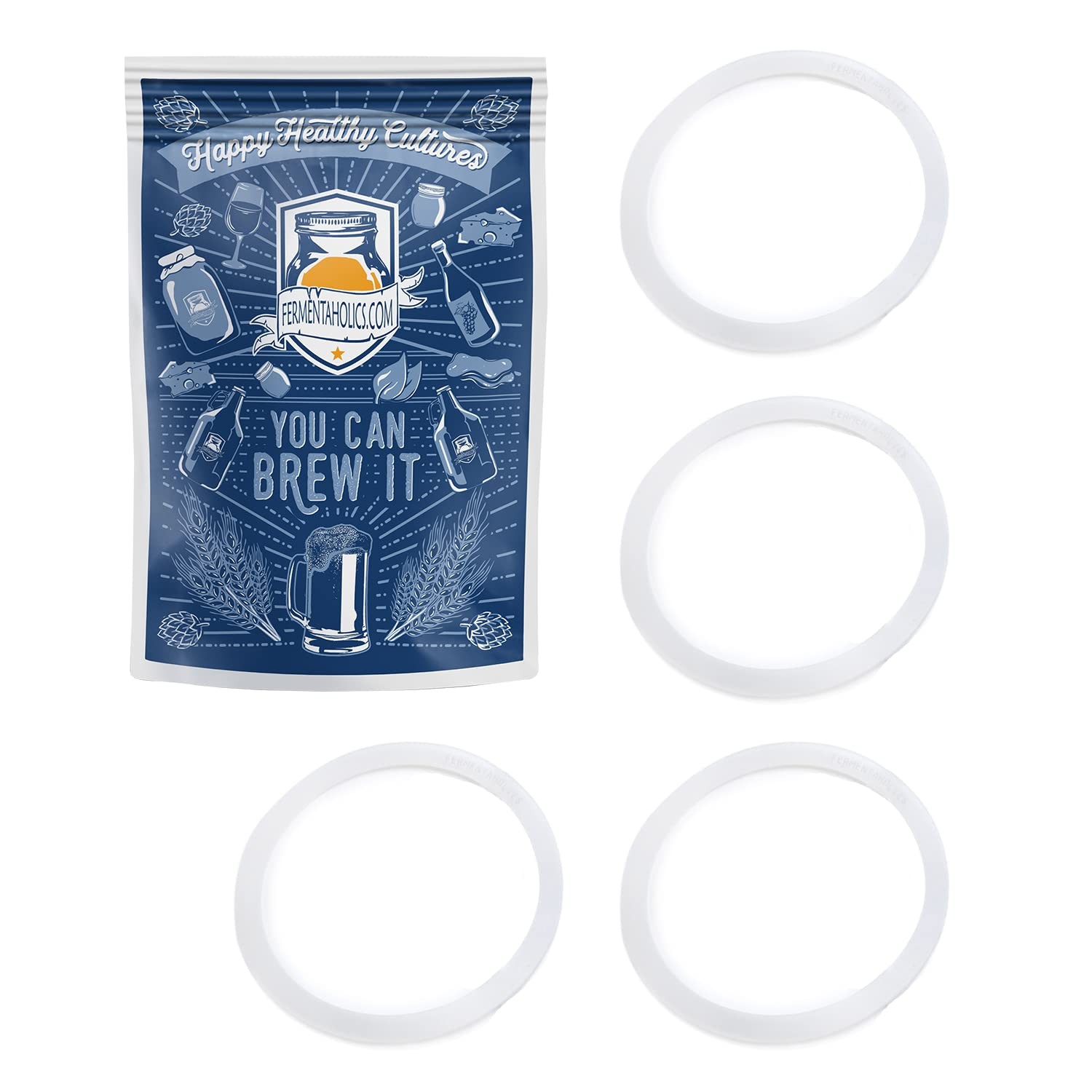 Fermentaholics Silicone Gasket For Standard 110 MM Gallon Lid – 110 mm, Clear