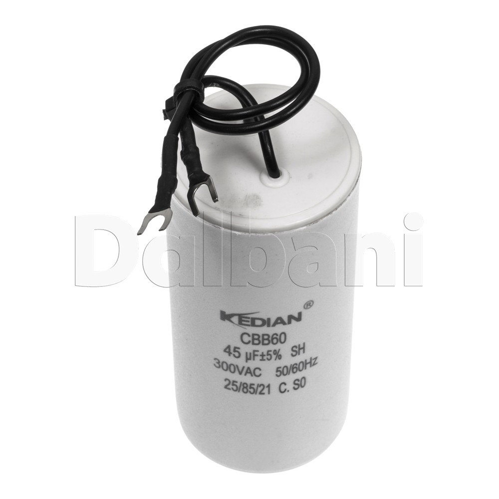Japanese Spec 45UF 250VAC Motor Run Capacitor CBB60 45MFD 25/85/21 40X90MM