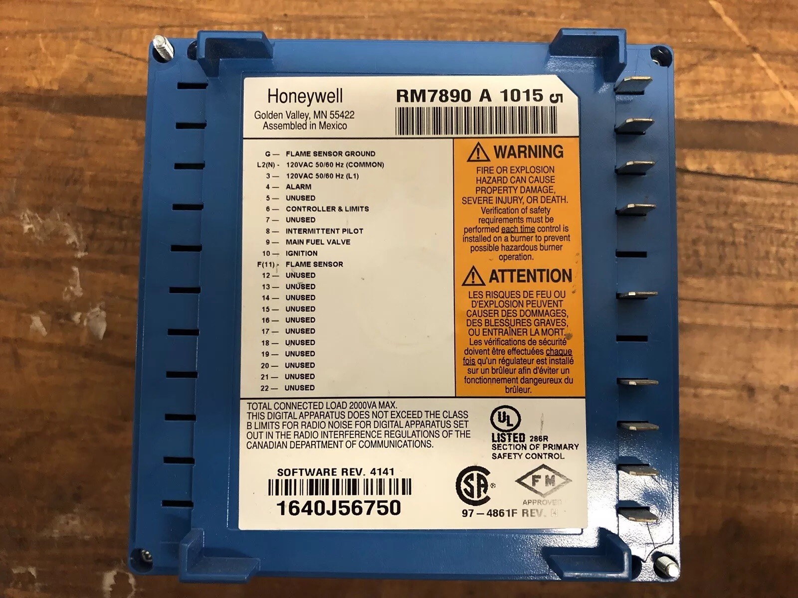 Honeywell burner control RM7896C,RM7840L,RM7890A