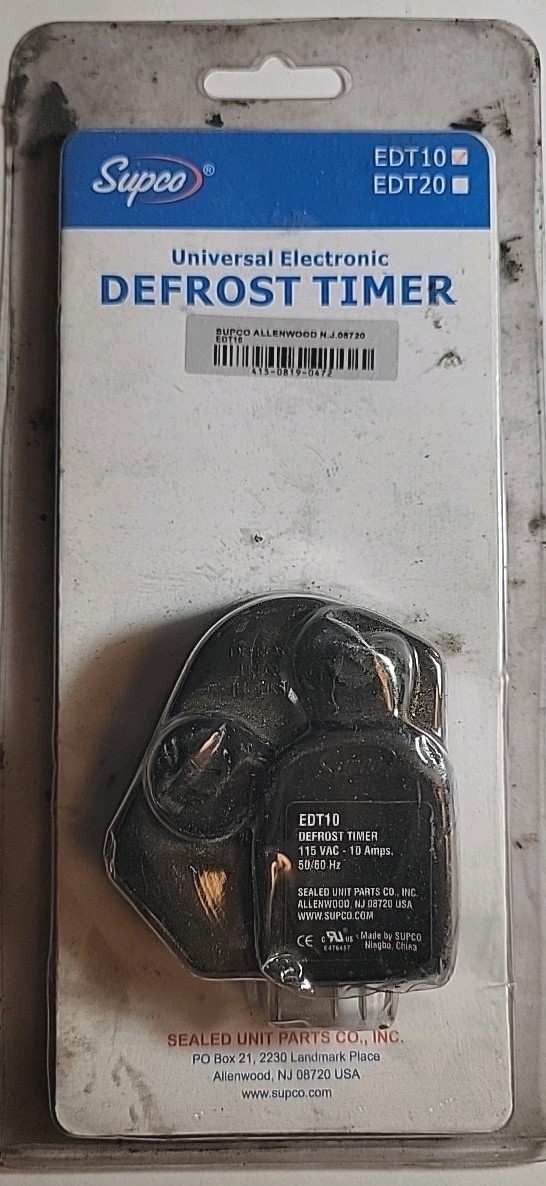 Supco Universal Electronic Defrost Timer EDT 10, 115vac, 10amp