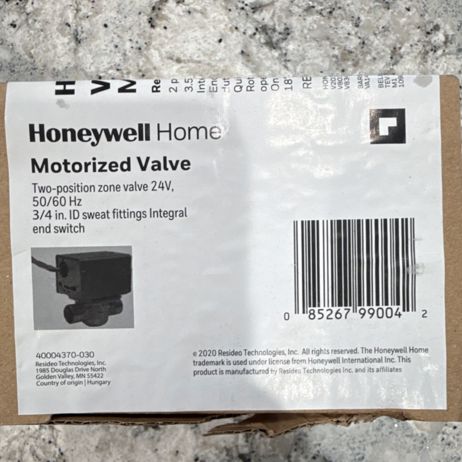 Honeywell Home V8043E1012 Motorized Valve Brass 24V 3/4 in for Zone Control