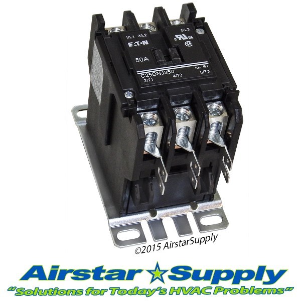 C25DNJ350A Eaton / Cutler Hammer Contactor – 50 Amp 3 Pole 110/120V Coil