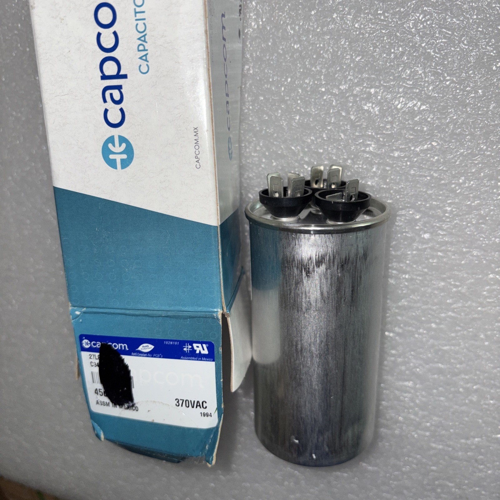 Capcom c3455r GE Round Capacitor 45 5 uf MFD