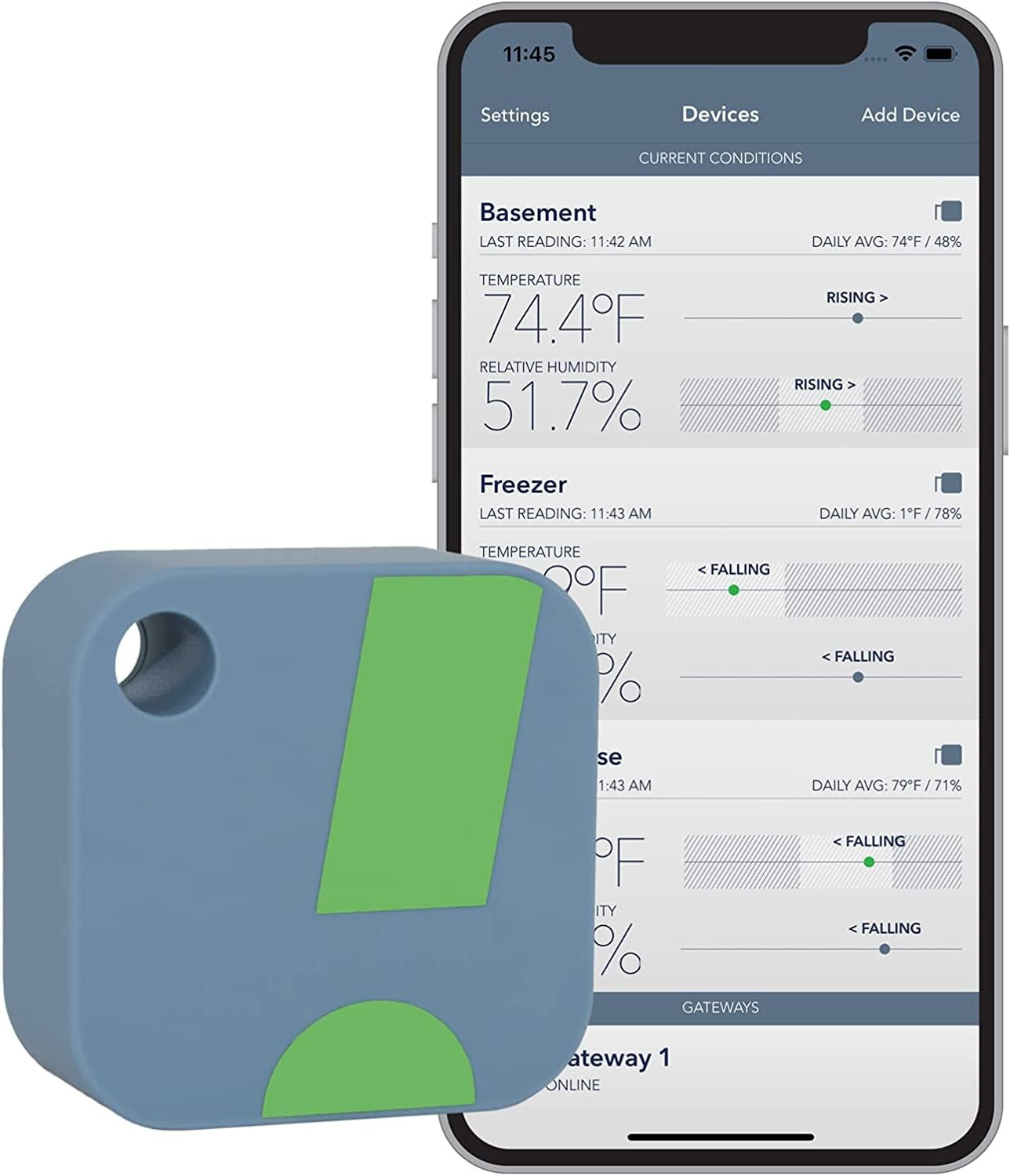 Smart Temperature Humidity Sensor Bluetooth Monitor Thermometer Hygrometer App