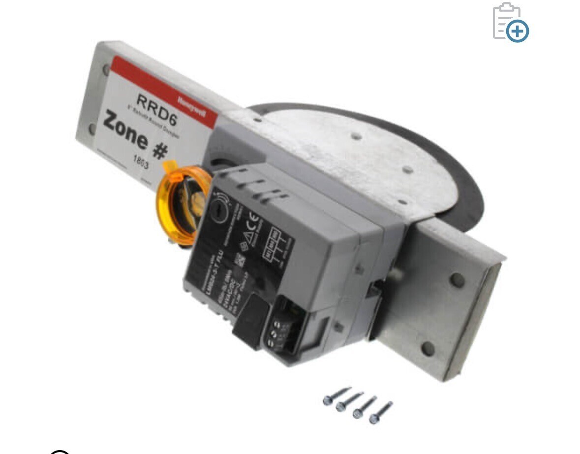 HONEYWELL RRD6 RETROFIT ROUND DAMPER FOR TRUEZONE & ENVIRAZONE PANELS NEW