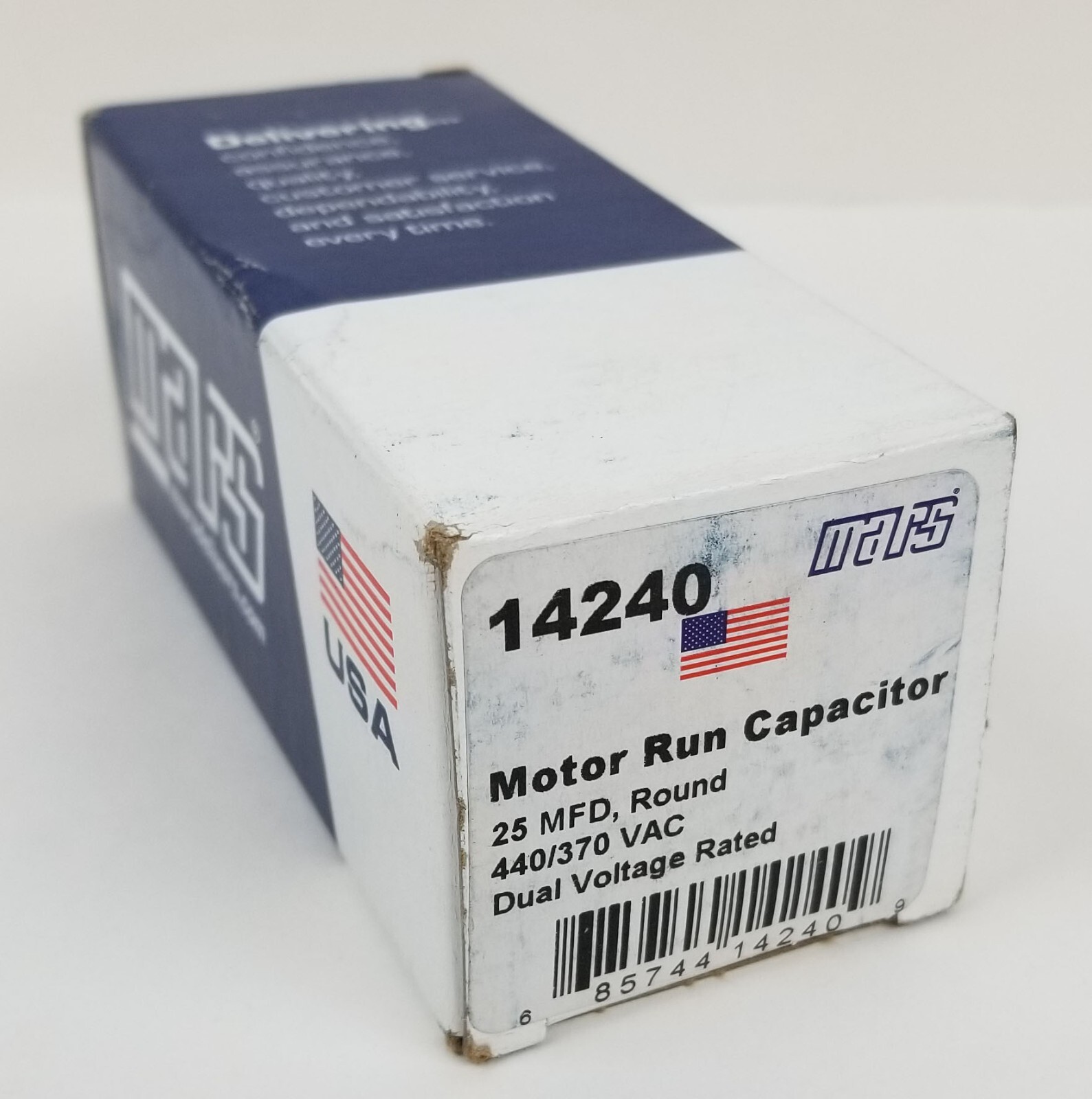 Mars 14240 800P256H44M36A4X HVAC Motor Run Capacitor 25 MFD 440Vac 6% 50/60Hz