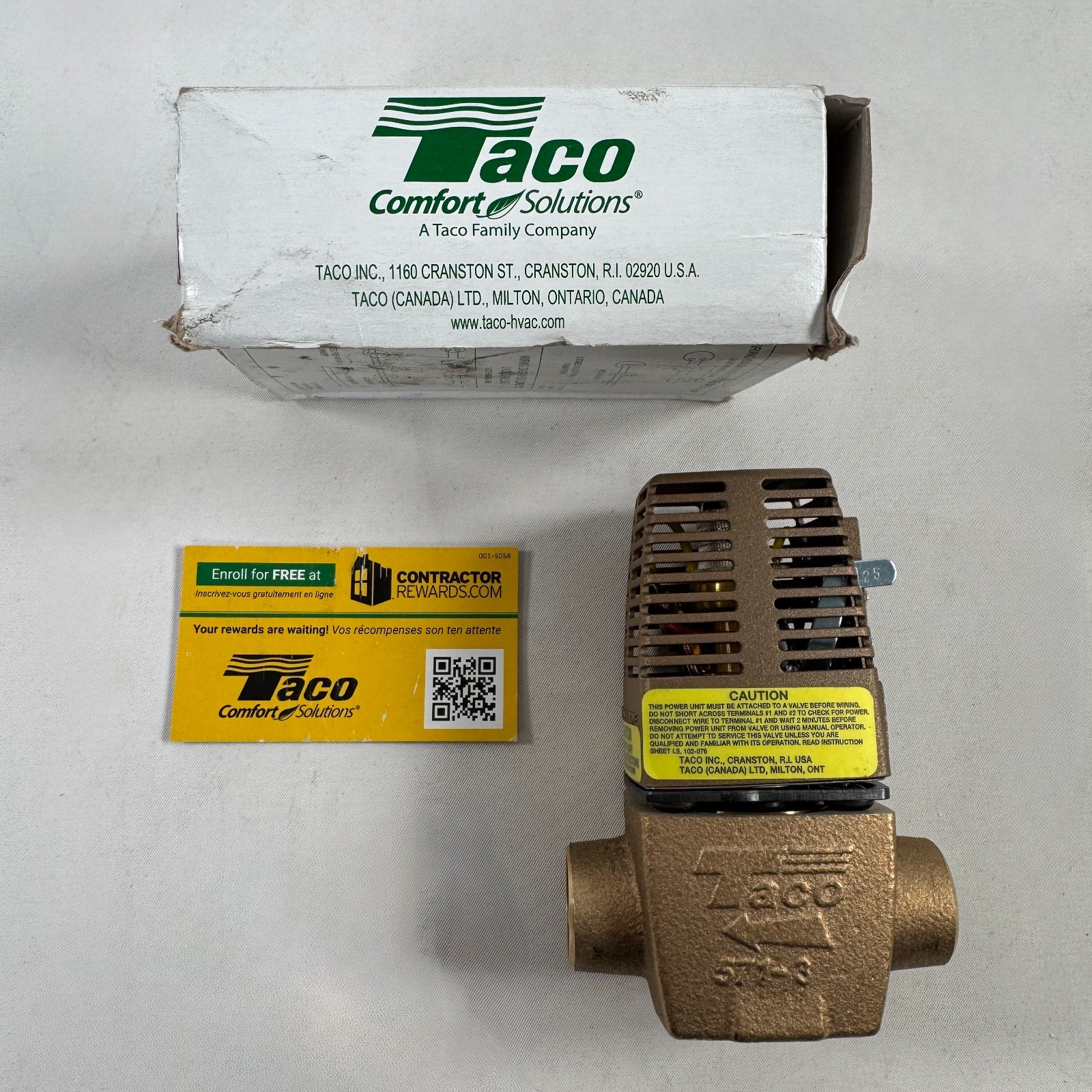 Taco Zone Valve 2 Way Gold Series 571-2, 3/4″ Sweat , 24V, 125 PSI