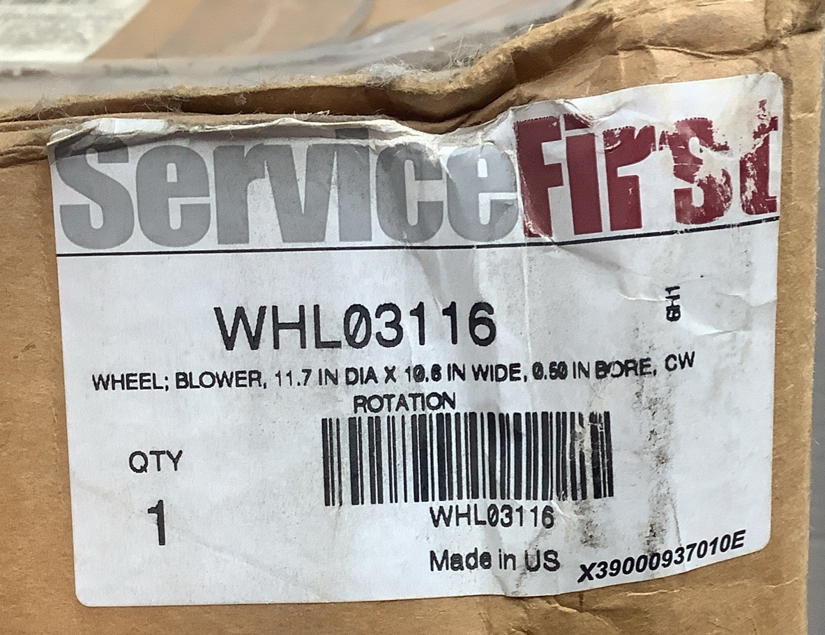 Trane Galvanized Steel Blower Wheel WHL03116 (r60)