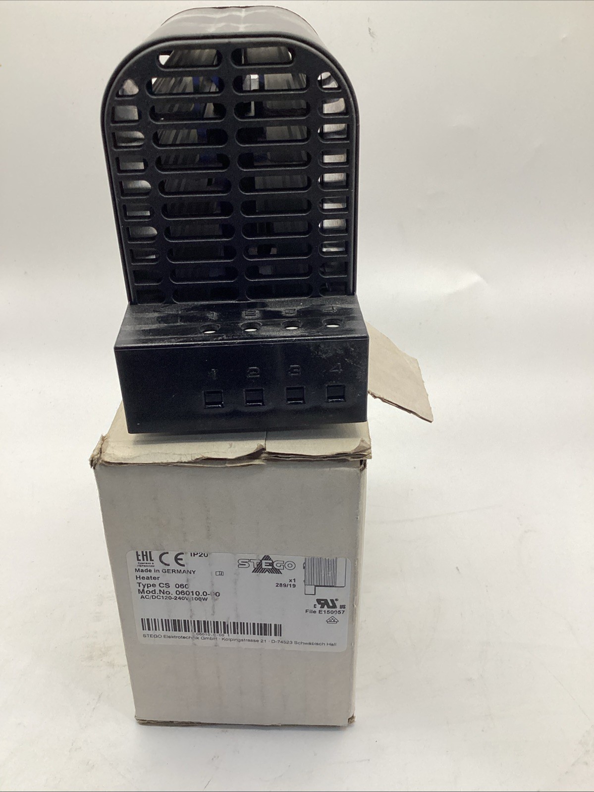 50W Enclosure Heater STEGO CS 060 Touch-Safe, PTC Heating Element, 120-240V⚪️