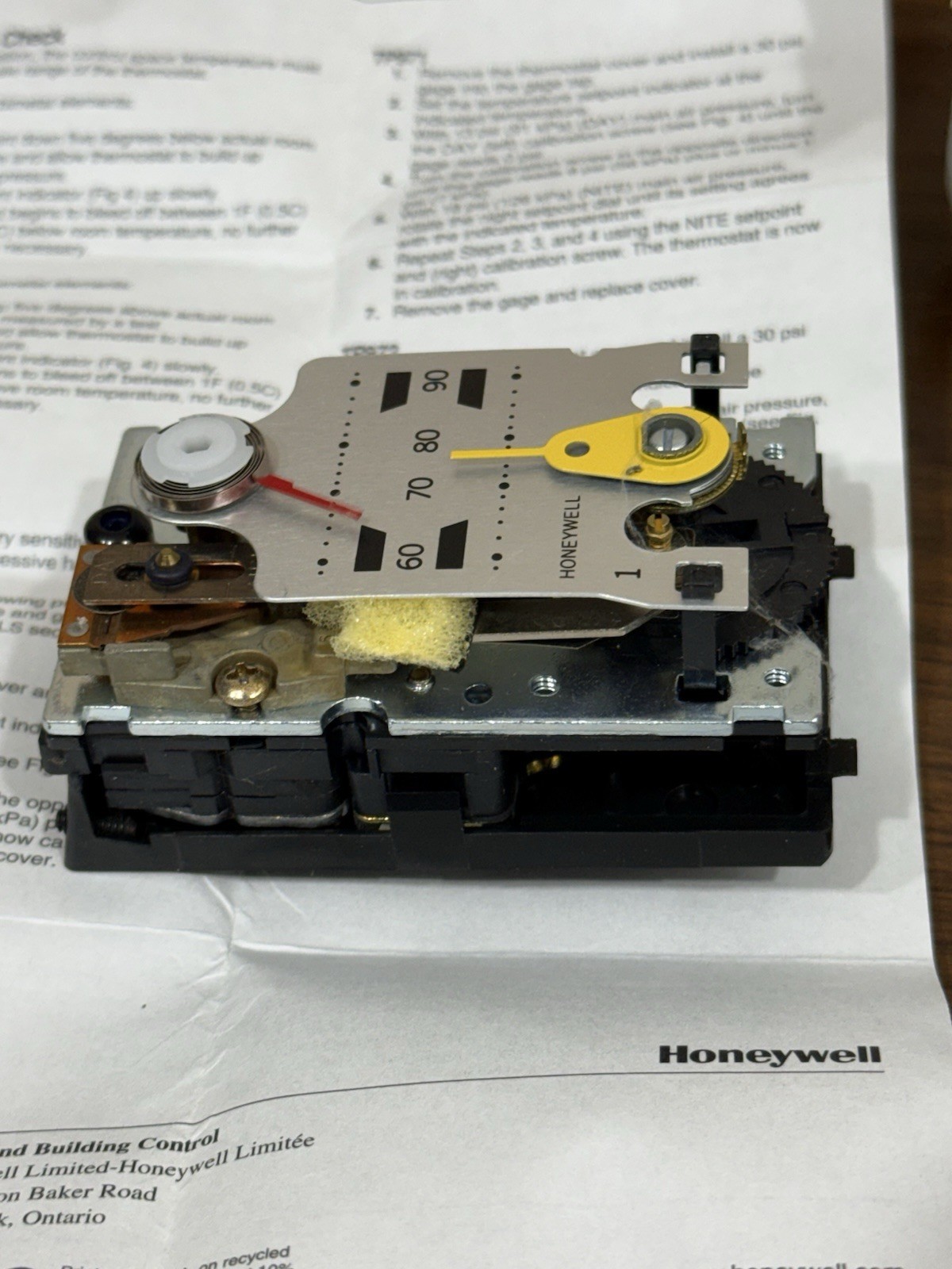 (ONE) 1- Honeywell TP970A 2004 4 Pneumatic Thermostat Direct Acting Analog – NEW