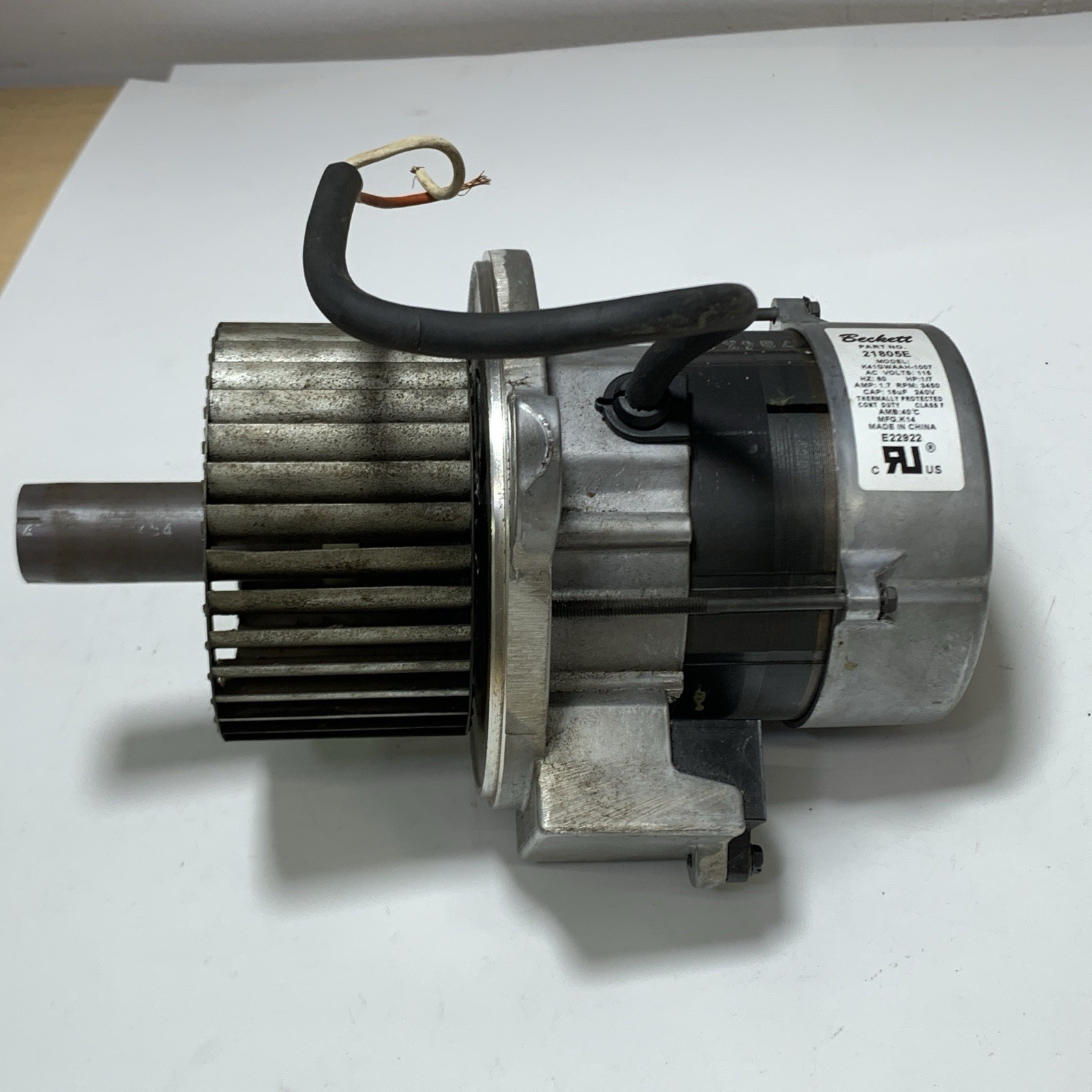 BECKETT 21805EC K41GWAAH-1007 3450 RPM 1/7 HP PSC Burner Motor