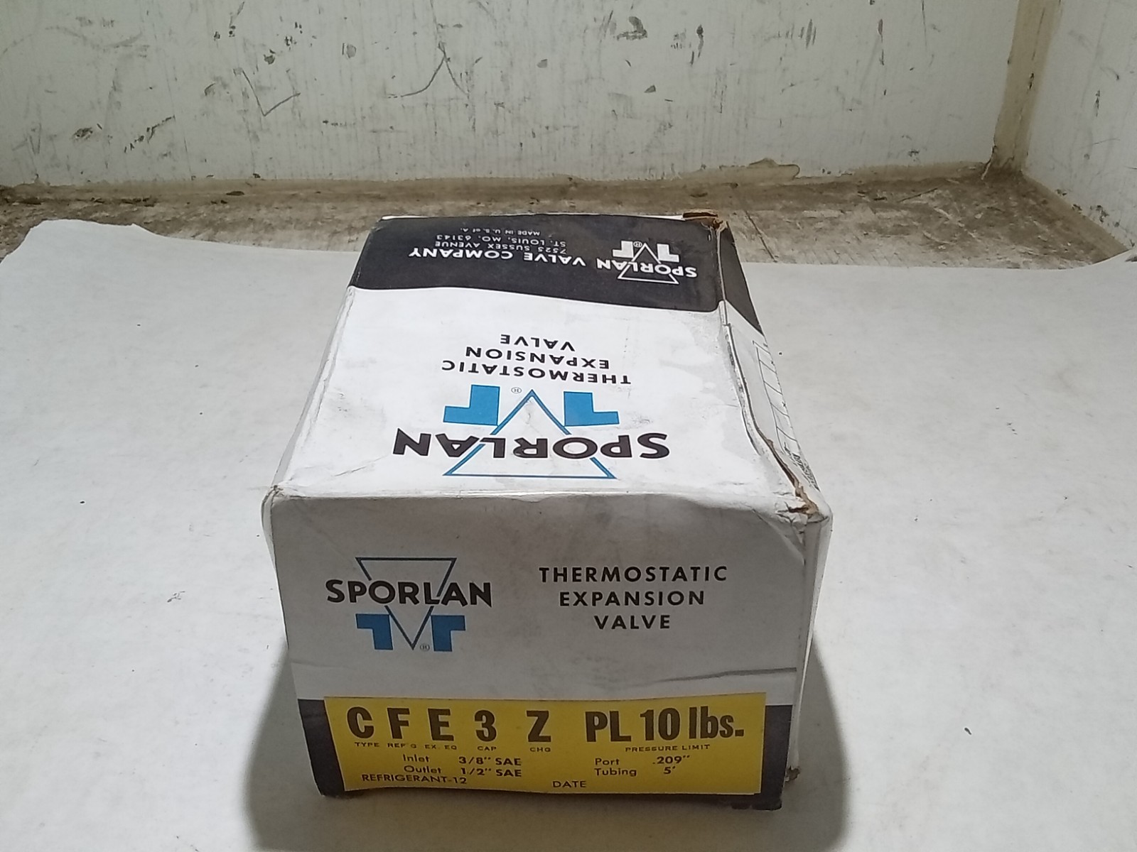 SPORLAN THERMOSTATIC EXPANSION VALVE CFE3ZPL 10LBS. (N11E)