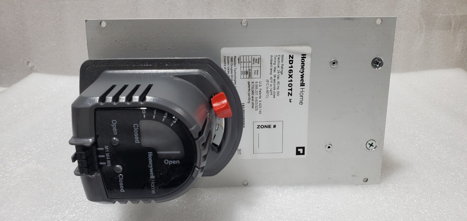Honeywell TrueZONE ZD16x10TZ 16in x 10in Parallel Blade Zone Damper