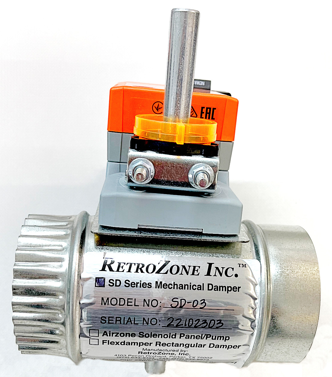SD 3″ Belimo 3 wire Motorized 24v round zone control damper