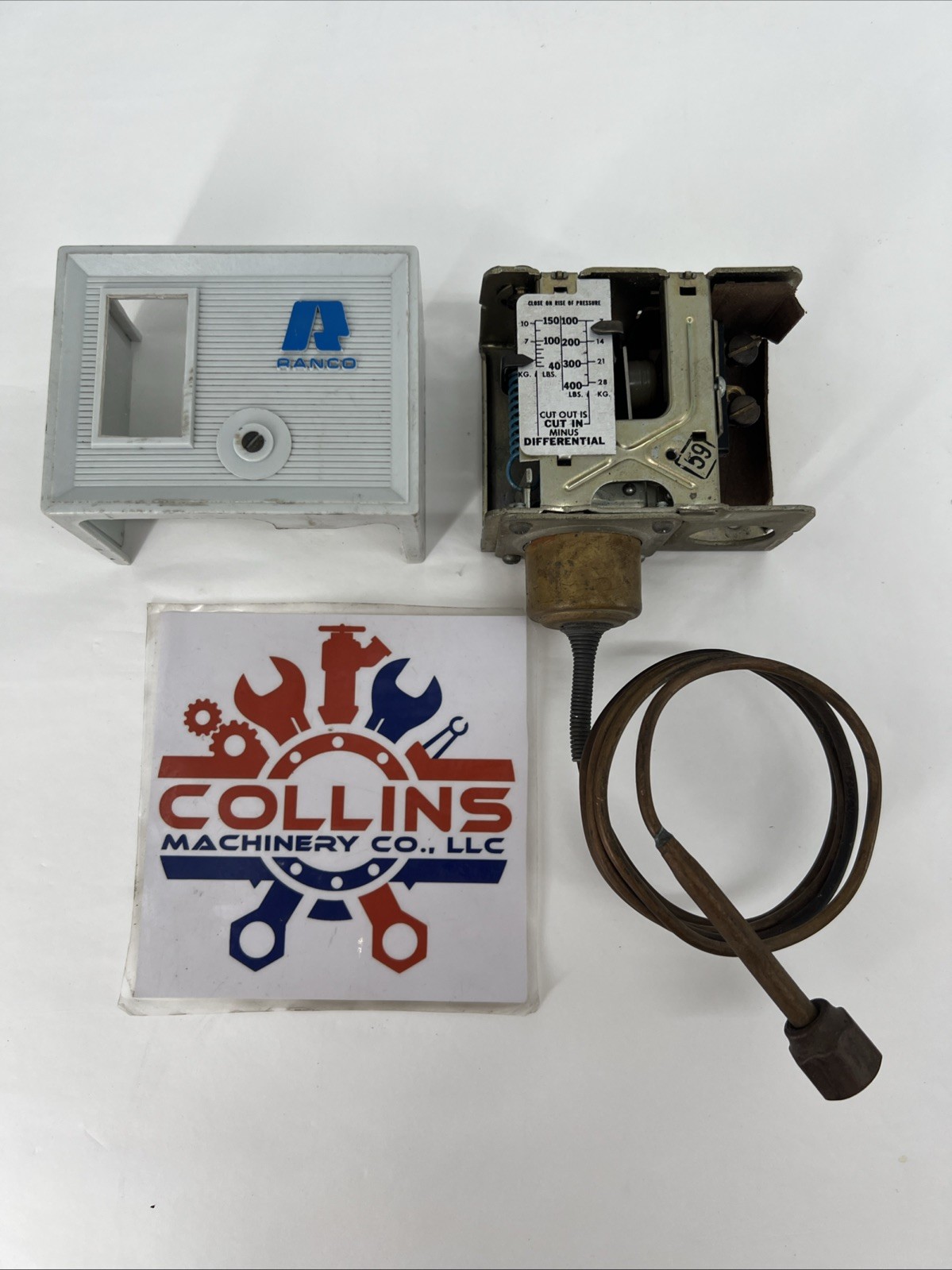 RANCO 016-108 High Pressure Control, 100-400PSIG, 40-150PSI, 1/4”, 3’ Capillary