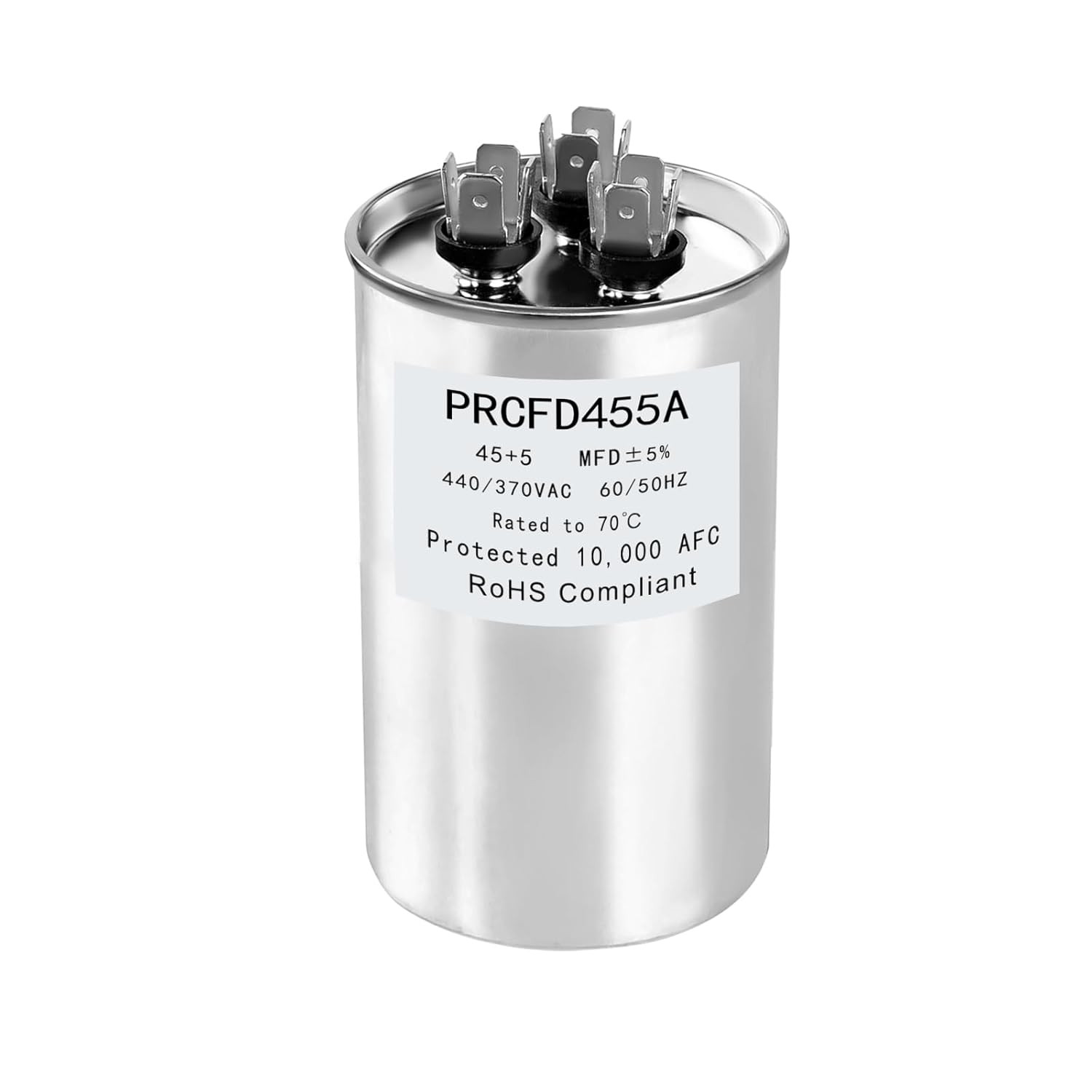 Dual Run Capacitor 45 5 MFD 440 370 Volt for PRCFD455A AC Motor