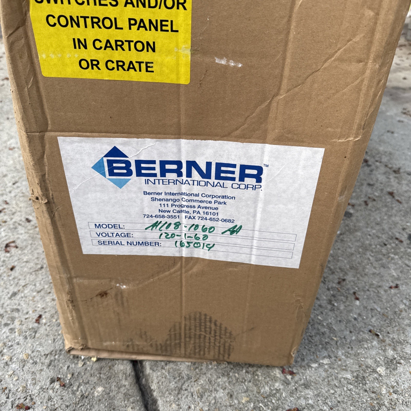 Berner Air Curtain Alc08-1070aa