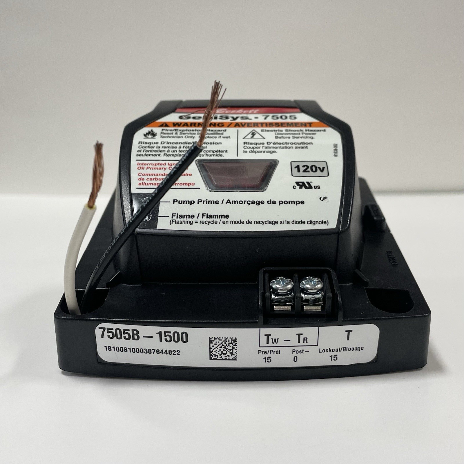 Beckett Genisys 7505 120V Oil Burner Primary Control 7505B-1500