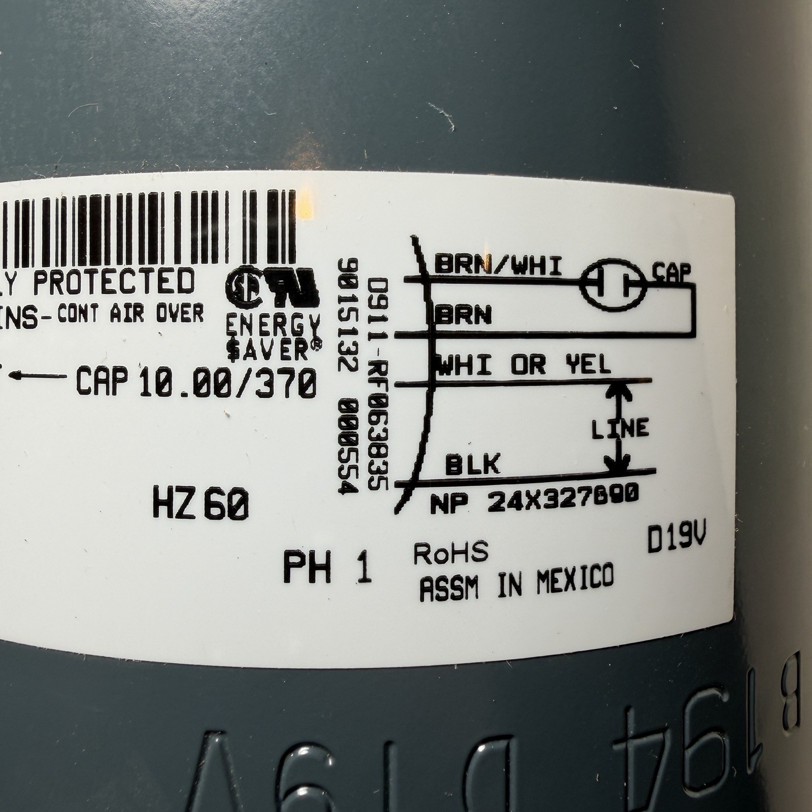 Genteq Motor for Maxx Air IF18UPS Fan, 120 V, 1/6 HP, 1125 RPM, NEW & TESTED