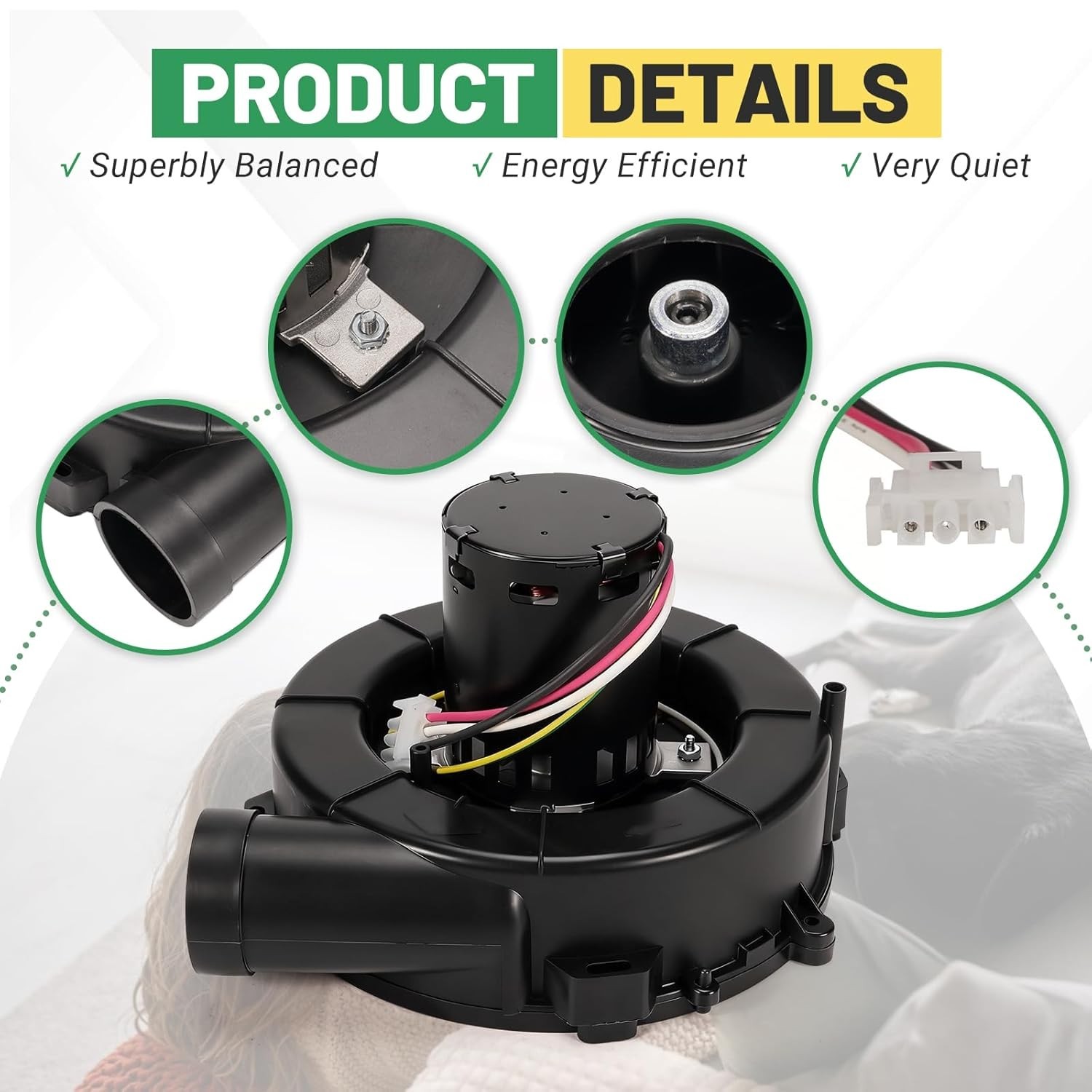 7021-10376 Furnace Draft Inducer Blower Motor Lennox And Fasco A213
