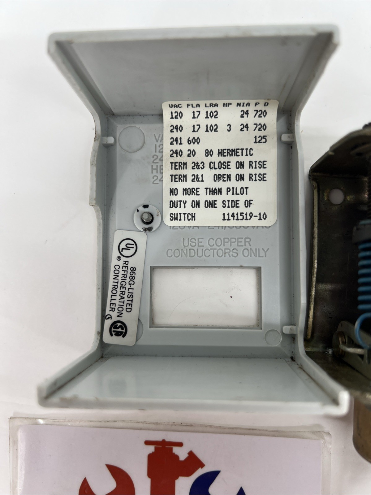 RANCO 016-108 High Pressure Control, 100-400PSIG, 40-150PSI, 1/4”, 3’ Capillary