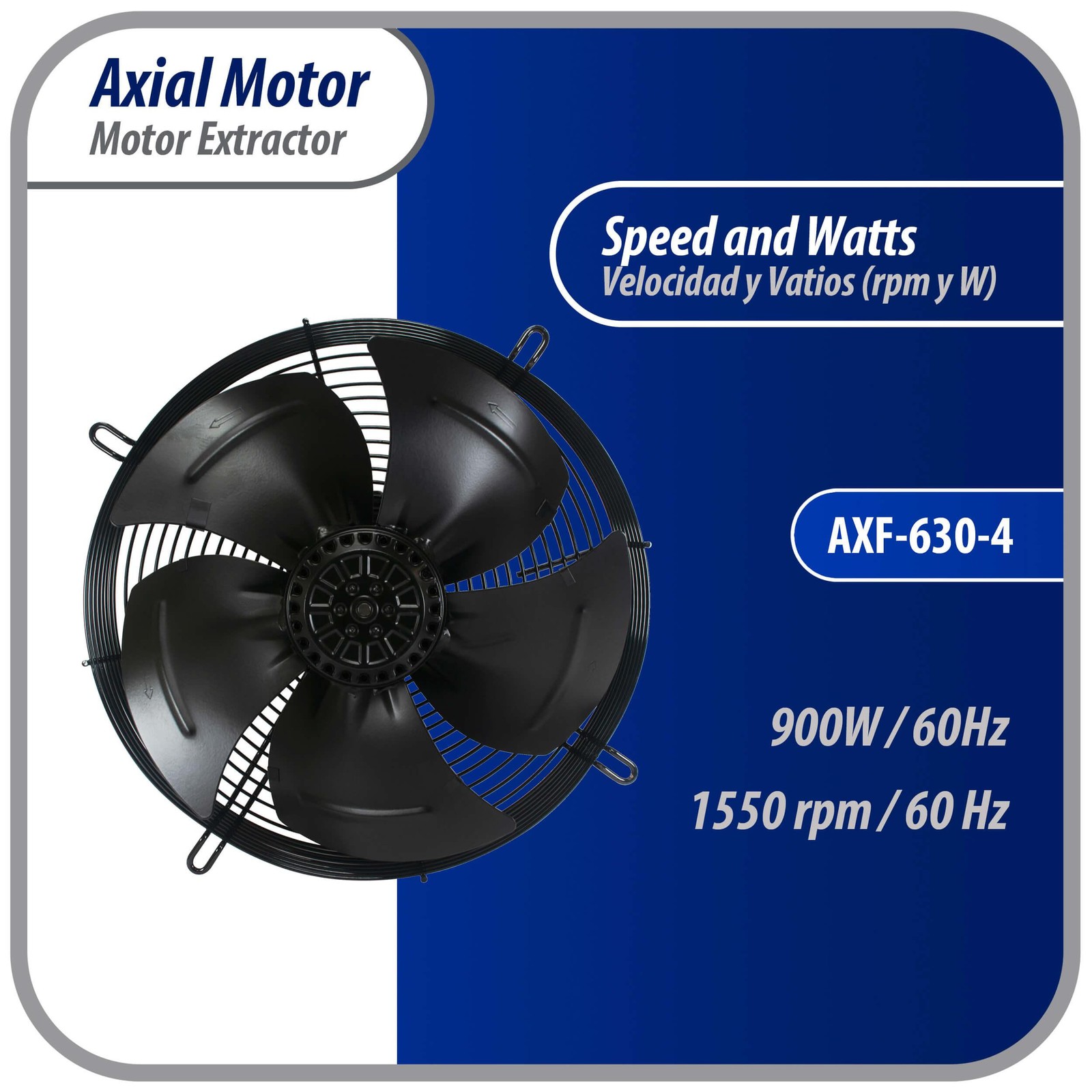Appli Parts AXF-630-4 24-3/4 in Axial Fan Motor Guard Mounted Fan Blade 220-440V