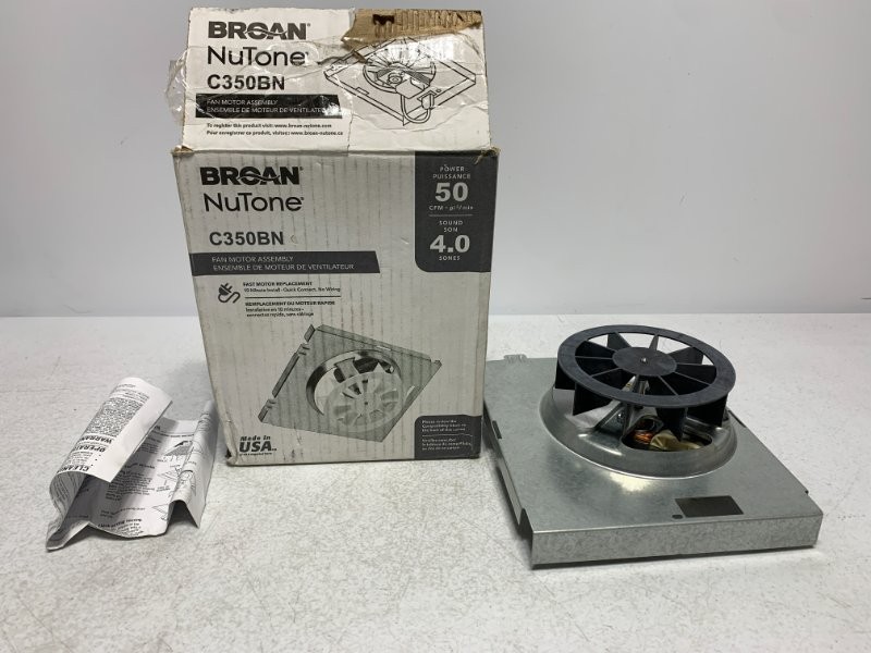 Broan C350BN Fan Motor Assembly 50CFM 4.0 Sones