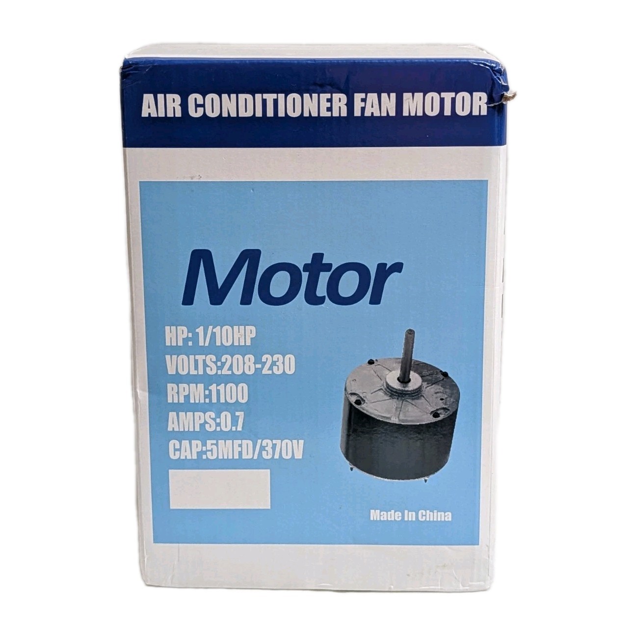 Air Conditioner Fan Motor 1/10 HP 208-230V 1100RPM 0.7A 5MFD/370V Cap NEW