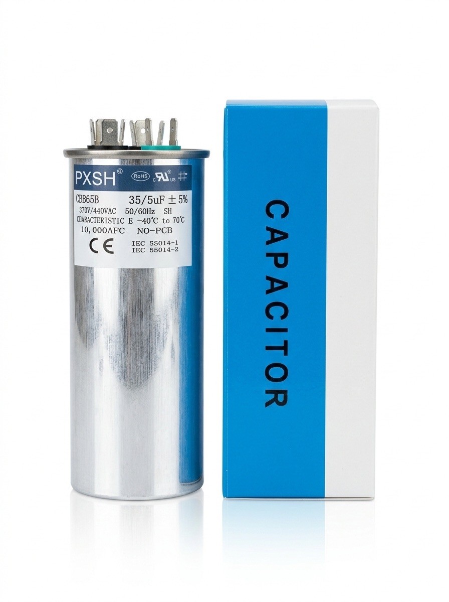 35/5 uF MFD 35+5 370-440V AC Dual Run Capacitor HVAC AC Motor PRO GRADE