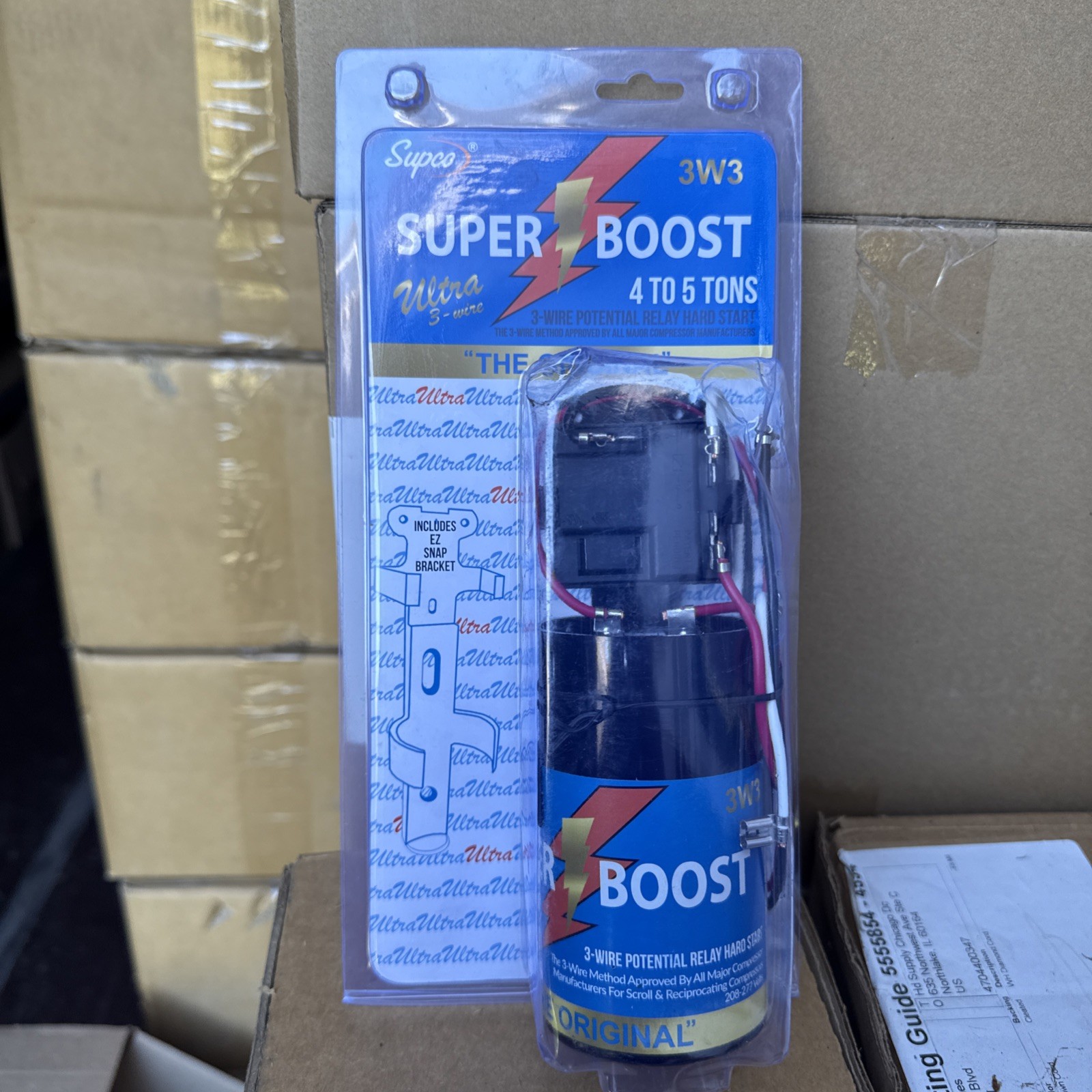 Supco 3W3 Hard Start Kit, Potential Relay, Start Capacitor, 208 To 240, 4-5 Ton