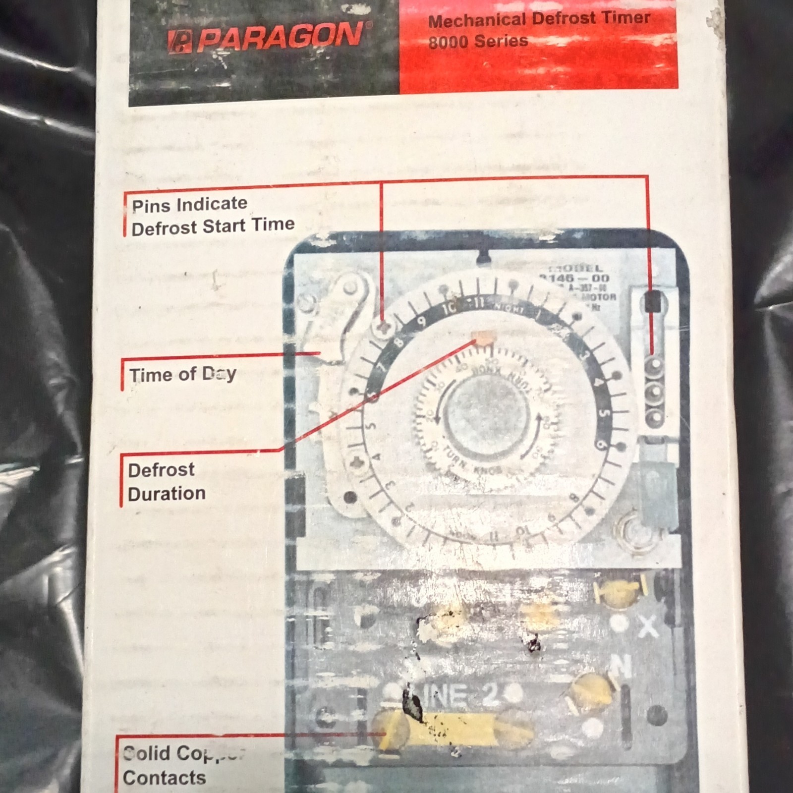 Paragon 8000 Series Mechanical Defrost Timer 20A 120V Metal 8143-00