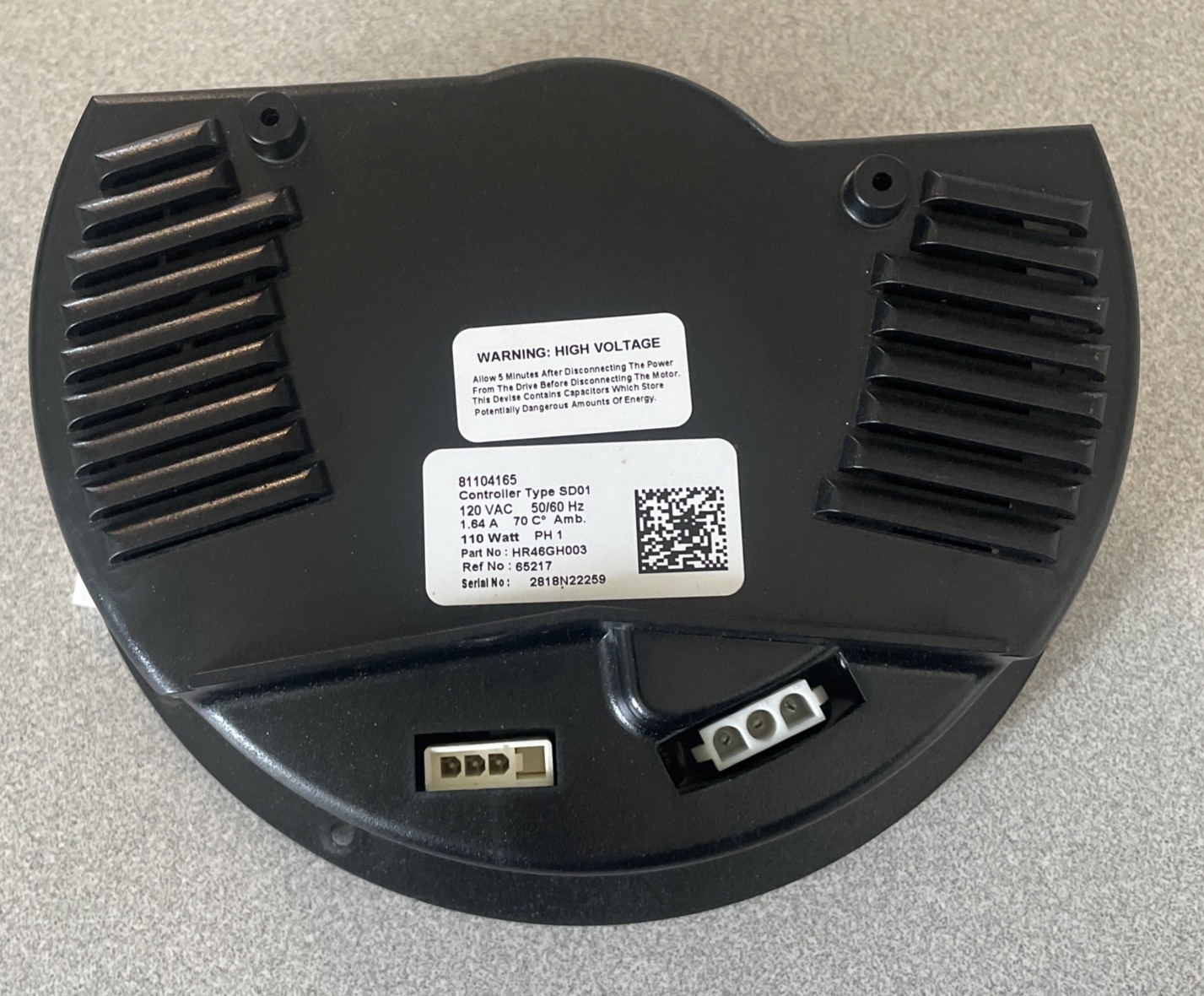 81104165 HR46GH003 340793-762 Motor Controller Only Draft Inducer Assembly