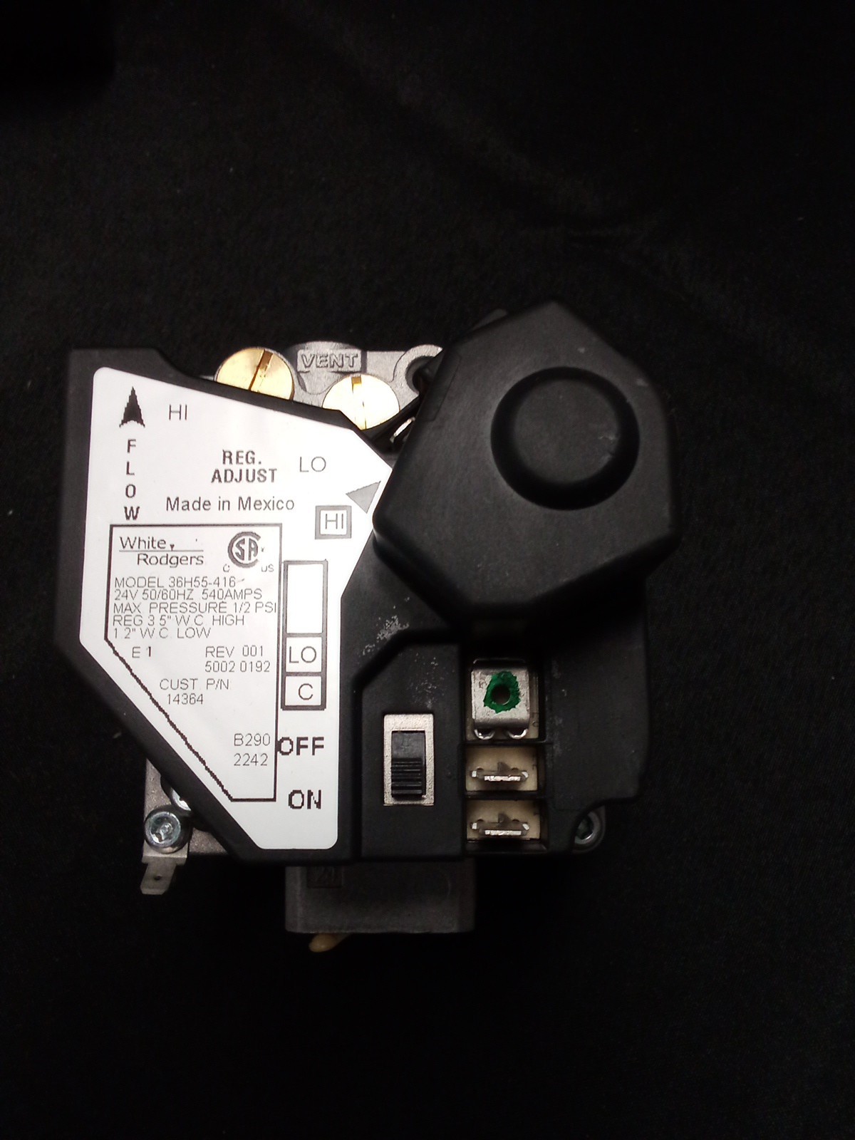 White Rodgers 36H55-416 natural gas valve Beckett 14364 (Unused)