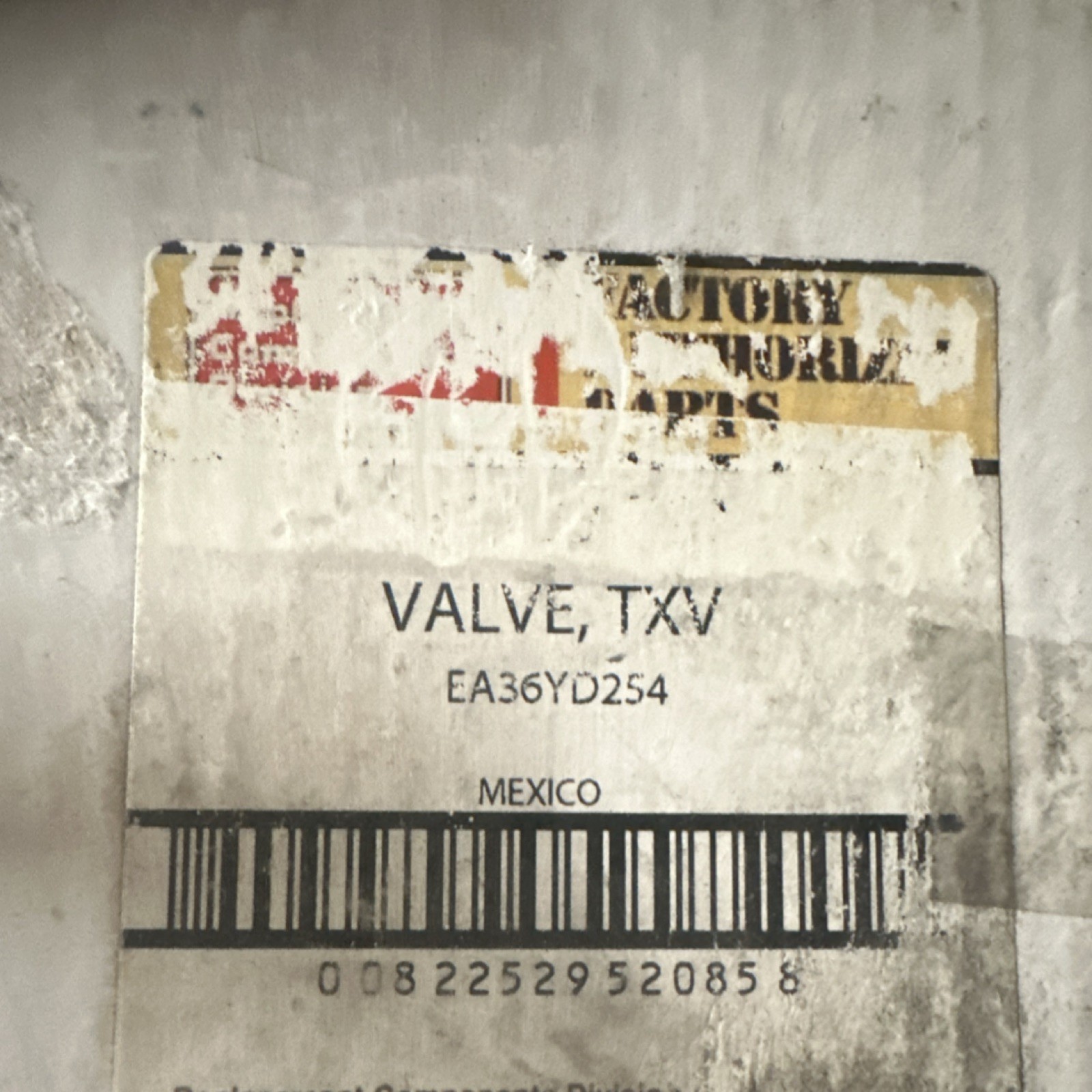 TXV Valve Brass Copper EA36YD254 R410A HVAC Expansion Control Made in Mexico