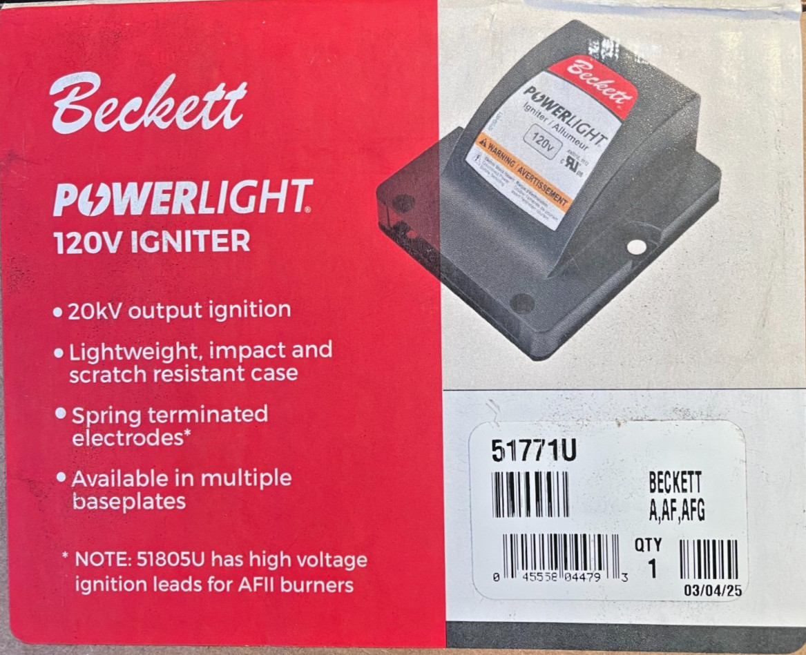 NEW! – Beckett 51771U Powerlight Electronic 120VAC Igniter, Wayne