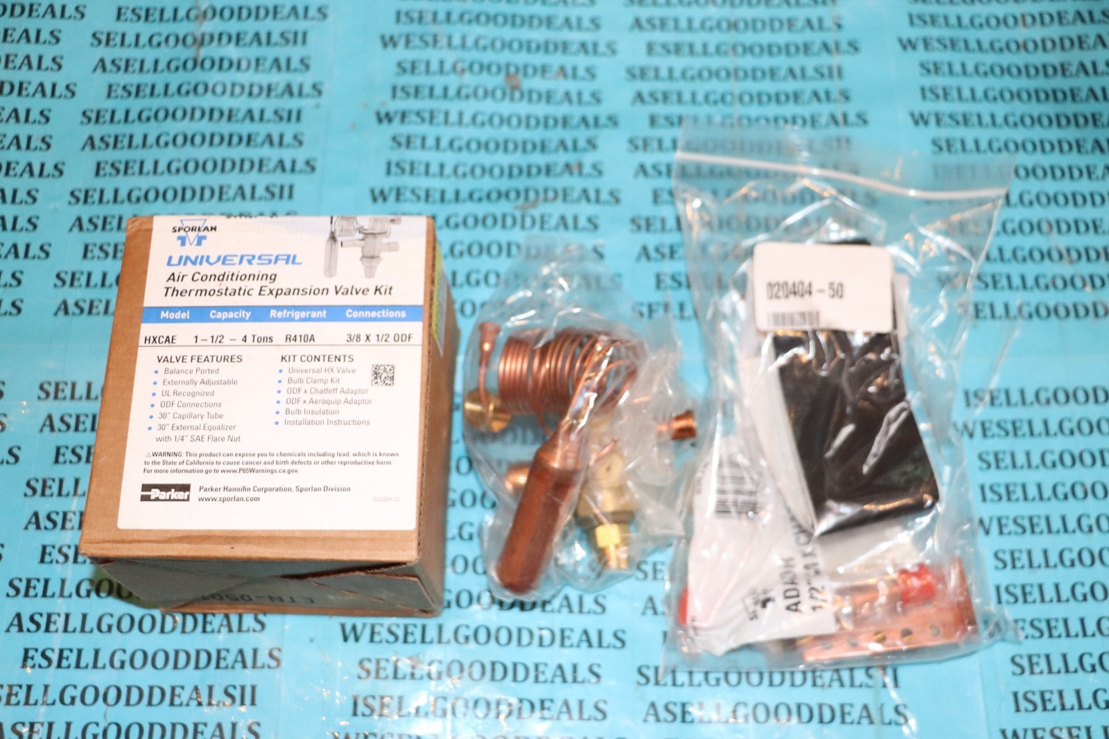 Sporlan HXCAE Expansion Valve 1-1/2-4Tons R410A 3/8 x 1/2 ODF 044437-07 New