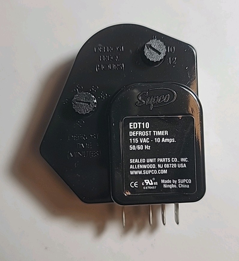 Supco Universal Electronic Defrost Timer EDT 10, 115vac, 10amp