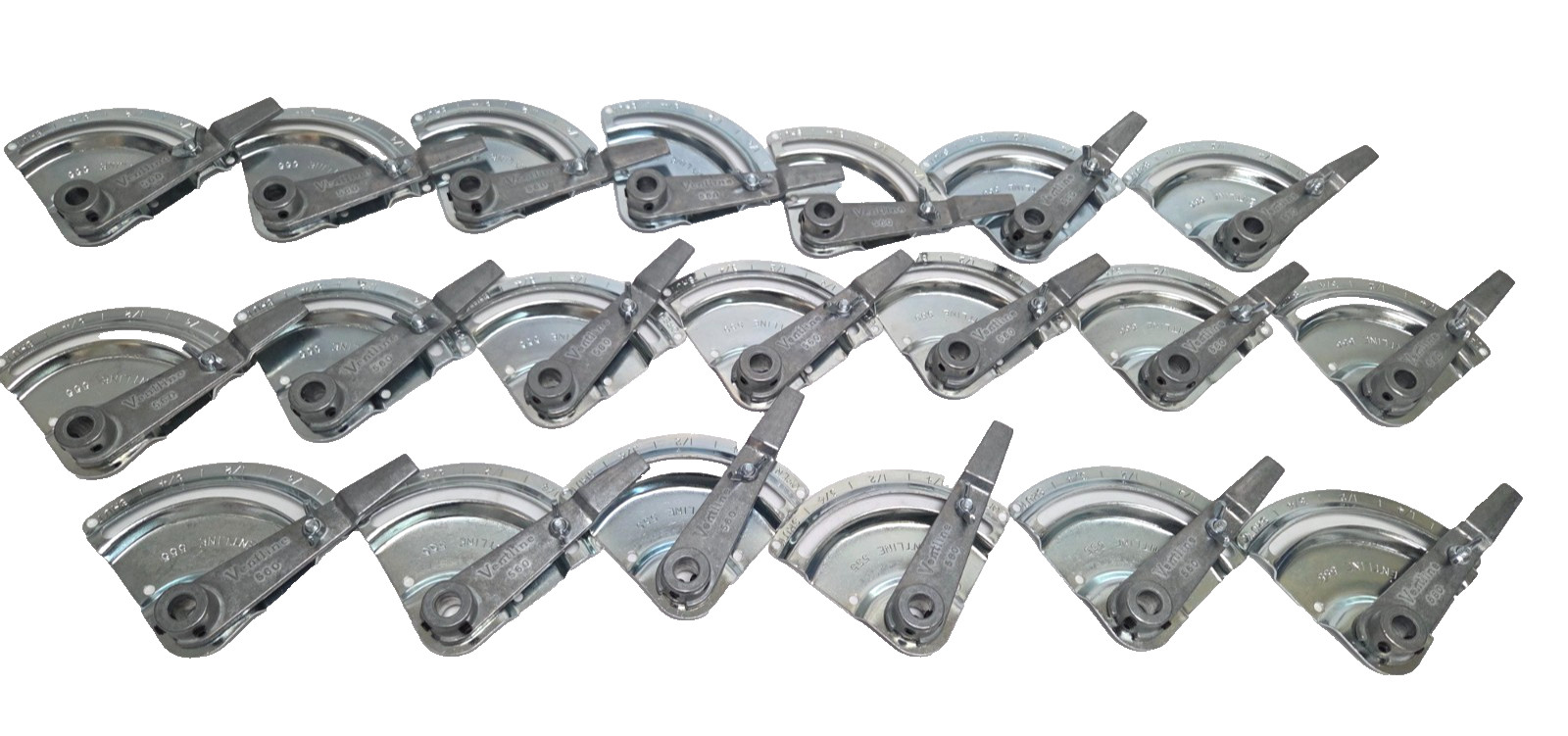 Qty 20 Ventline 555 Steel HVAC Damper Quadrant, 1/2″ Rods + Ventline 560 Handle