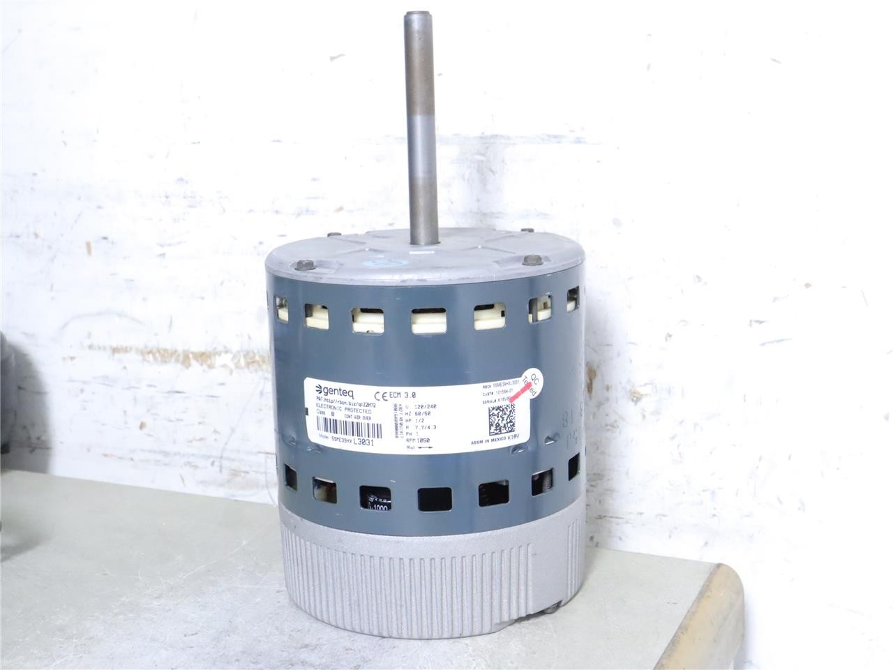 Genteq 5SME39HXL3031 ECM 3.0 Blower Motor 1/2HP 120/240V 1050RPM 101564-01 GC08